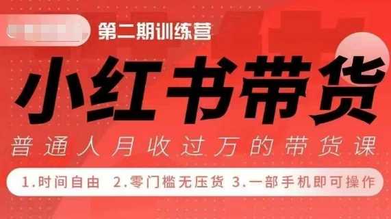 小Red书带货42天训练营 2.0版，宝妈+自由职+上班族+大学生，提高副业收入的大红利项目树藤网-专注分享网络创业项目落地实操课程 – 全网首发_高质量创业项目输出好项目网