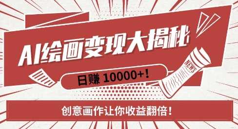 AI梦境绘画致富秘籍，复制粘贴，新手也能快速掌握，创意画作让你收益翻倍树藤网-专注分享网络创业项目落地实操课程 – 全网首发_高质量创业项目输出好项目网